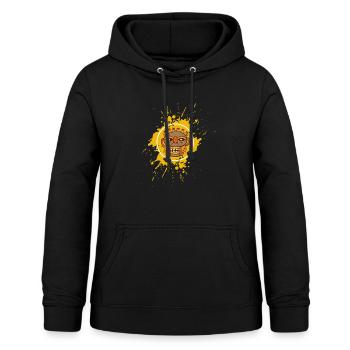 TIKI (gelb) - Frauen Hoodie - Schwarz - Vorne - AI Model Female 172 light (172cm)