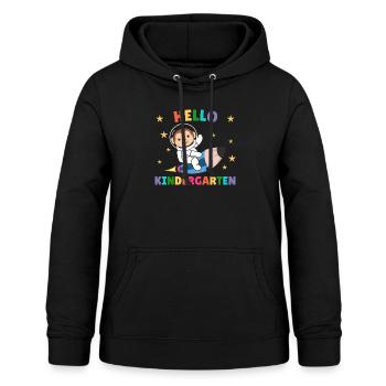 Hello Kindergarten Monkey Astronaut Space Rocket - Women's Hoodie - black - Front - AI Model Female 172 light (172cm)