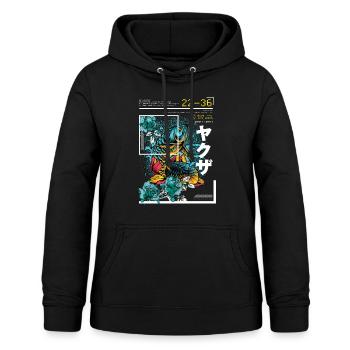 Japanese Art Style Blue Koi Fish - Women's Hoodie - black - Front - AI Model Female 172 light (172cm)