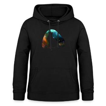 Galaxy Space Cat - Sweat à capuche Femme - noir - Devant - AI Model Female 172 light (172cm)