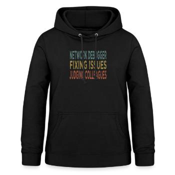 Network Engineer - Women's Hoodie - black - Front - AI Model Female 172 light (172cm)