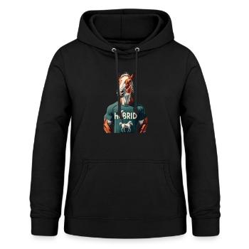 Hübrid - Frauen Hoodie - Schwarz - Vorne - AI Model Female 172 light (172cm)