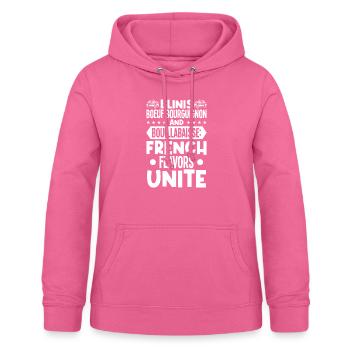 Französisches Essen - Frauen Hoodie - Pink - Vorne - AI Model Female 172 light (172cm)