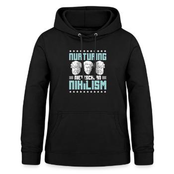 Philosophie - Frauen Hoodie - Schwarz - Vorne - AI Model Female 172 light (172cm)