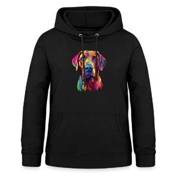 Wasserfarben Farbenfroher Rhodesian Ridgeback - Frauen Hoodie - Schwarz - Vorne - AI Model Female 172 light (172cm)