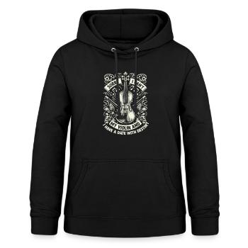 Désolé, je ne peux pas mon violon et j’ai un rendez-vous avec Des - Sweat à capuche Femme - noir - Devant - AI Model Female 172 light (172cm)