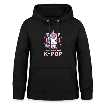 K-Pop - Frauen Hoodie - Schwarz - Vorne - AI Model Female 172 light (172cm)