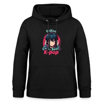 K-Pop - Frauen Hoodie - Schwarz - Vorne - AI Model Female 172 light (172cm)