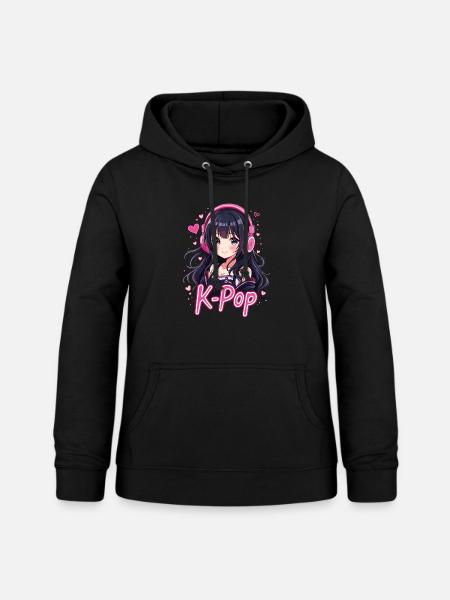 K-Pop - Frauen Hoodie - Schwarz