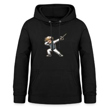 Dubbing Boy Fechter Zaun Schwert Degen Fechten - Frauen Hoodie - Schwarz - Vorne - AI Model Female 172 light (172cm)