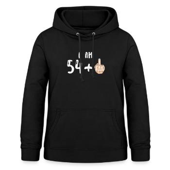 I Am 54 + 1 - 55th Birthday - Frauen Hoodie - Schwarz - Vorne - AI Model Female 172 light (172cm)