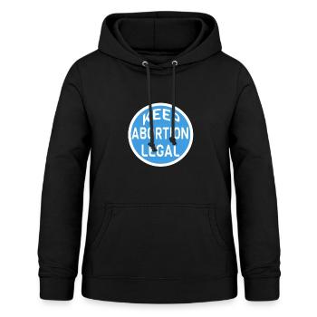 Avortement Féminisme Droits de l'Homme Pro Vie - Sweat à capuche Femme - noir - Devant - AI Model Female 172 light (172cm)