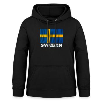 Schweden - Frauen Hoodie - Schwarz - Vorne - AI Model Female 172 light (172cm)