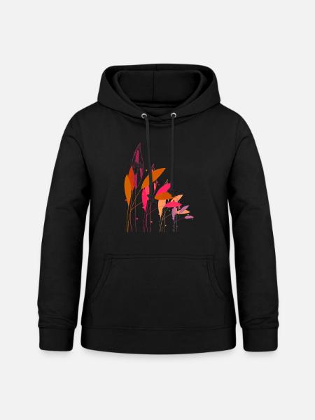 Pflanzen - Frauen Hoodie - Schwarz