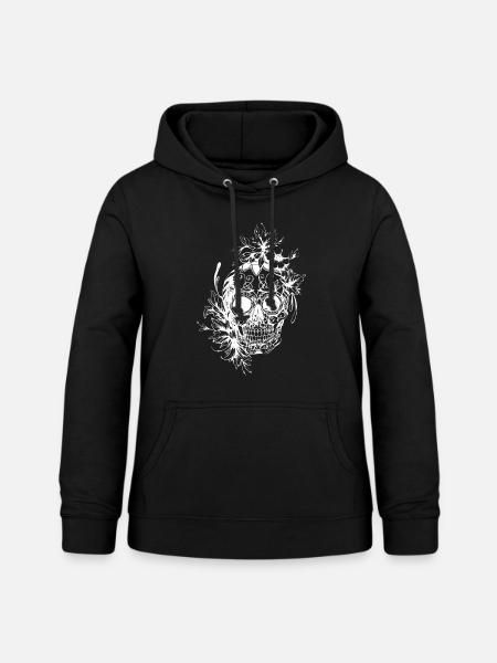 Totenkopf - Frauen Hoodie - Schwarz