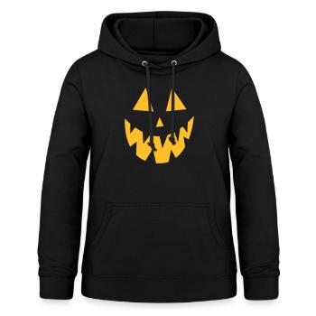 Crazy pumpkin face - Women's Hoodie - black - Front - AI Model Female 172 light (172cm)