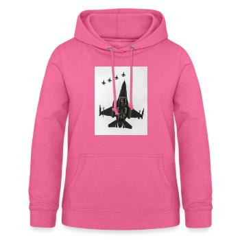 F-16 ist auf dem Weg - Frauen Hoodie - Pink - Vorne - AI Model Female 172 light (172cm)