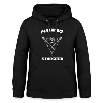 Pleiadian Starseed Geschenkidee - Frauen Hoodie - Schwarz - Vorne - AI Model Female 172 light (172cm)