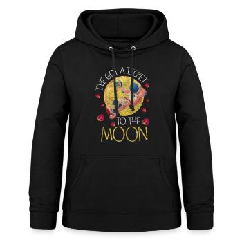 Weltraum Planet Rakete - Frauen Hoodie - Schwarz - Vorne - AI Model Female 172 light (172cm)