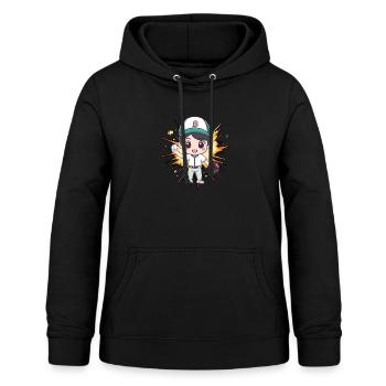 Baseball Battes de baseball - Sweat à capuche Femme - noir - Devant - AI Model Female 172 light (172cm)