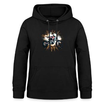 Dirtbike Motocross Bikerin - Frauen Hoodie - Schwarz - Vorne - AI Model Female 172 light (172cm)