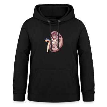 Niere Anatomie - Frauen Hoodie - Schwarz - Vorne - AI Model Female 172 light (172cm)