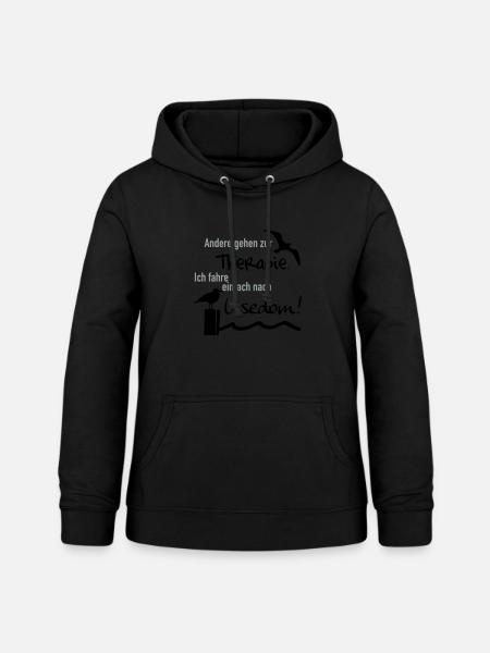 Therapie Usedom - Frauen Hoodie - Schwarz