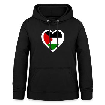 Palestina herz - Frauen Hoodie - Schwarz - Vorne - AI Model Female 172 light (172cm)