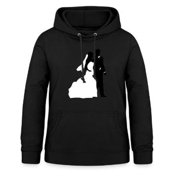 brautpaar 23 - Frauen Hoodie - Schwarz - Vorne - AI Model Female 172 light (172cm)