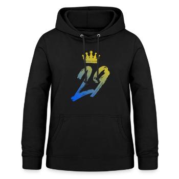 29 Zahl Krone - Frauen Hoodie - Schwarz - Vorne - AI Model Female 172 light (172cm)