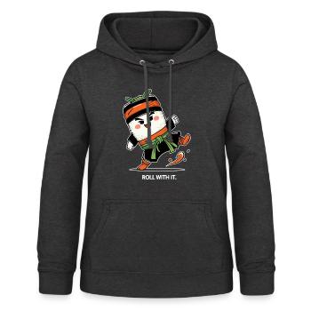 Sushi-Kämpfer mit Karategürtel - Frauen Hoodie - Anthrazit - Vorne - AI Model Female 172 light (172cm)