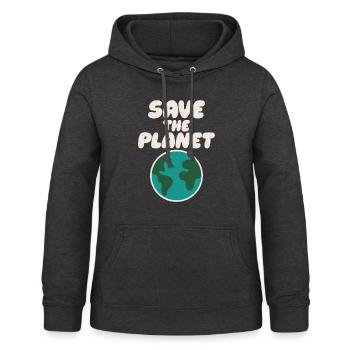 Save the Planet - Earth Design - Frauen Hoodie - Anthrazit - Vorne - AI Model Female 172 light (172cm)