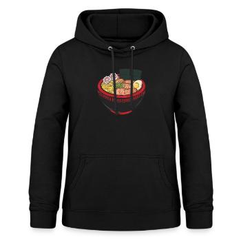 Ramen Kawaii Instant Noodle Soup Anime - Women's Hoodie - black - Front - AI Model Female 172 light (172cm)