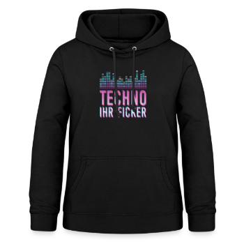 Techno Psytrance Ihr Ficker Geschenk - Frauen Hoodie - Schwarz - Vorne - AI Model Female 172 light (172cm)