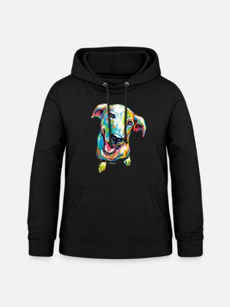 P.D. Moreno Bunter Welpe - Frauen Hoodie - Schwarz