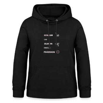 Handwerk Bauschaum Silikon Lustige Geschenkidee - Frauen Hoodie - Schwarz - Vorne - AI Model Female 172 light (172cm)