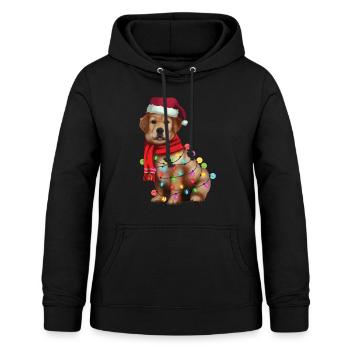Noël Drôle Labrador Santa Dog Cadeau de Noël - Sweat à capuche Femme - noir - Devant - AI Model Female 172 light (172cm)