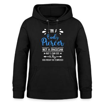 Piercer Body Jewelry Piercing Studio - Women's Hoodie - black - Front - AI Model Female 172 light (172cm)
