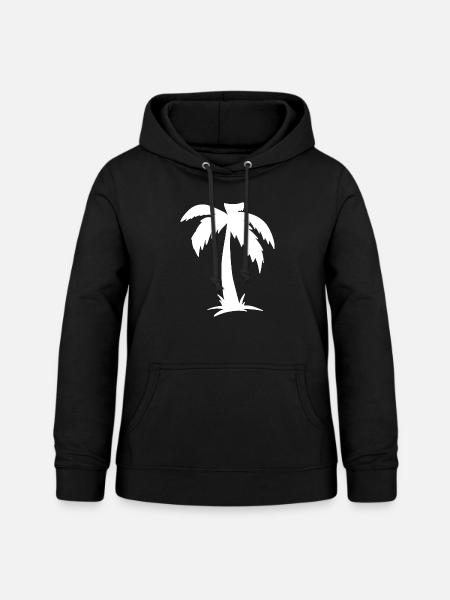 Palme Palm - Frauen Hoodie - Schwarz