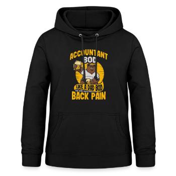 Drôle CPA Citation Comptable Bod Like A Dad Bod - Sweat à capuche Femme - noir - Devant - AI Model Female 172 light (172cm)