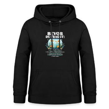 Bevor Du Fragst Aquarium Fische - Frauen Hoodie - Schwarz - Vorne - AI Model Female 172 light (172cm)