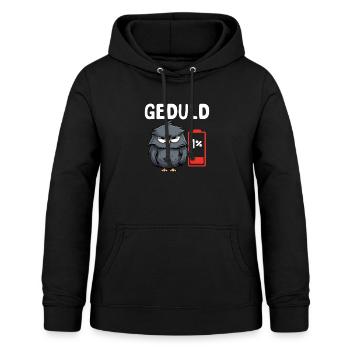 Geduld 1% Eule Bürohumor - Frauen Hoodie - Schwarz - Vorne - AI Model Female 172 light (172cm)