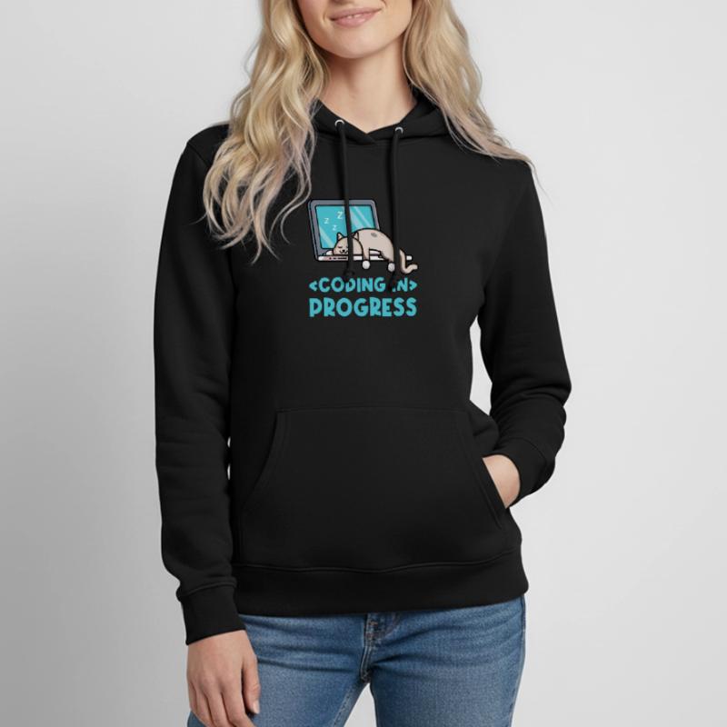 Coding In Progress Coder Programmer Computer Nerd Frauen Hoodie