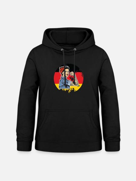Deutscher Deutsches Deutschland Deutsche - Frauen Hoodie - Schwarz