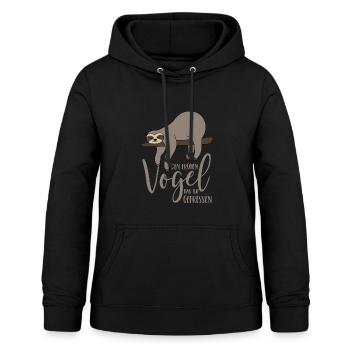 Den frühen Vogel hab ich gefressen - Faultier - Frauen Hoodie - Schwarz - Vorne - AI Model Female 172 light (172cm)