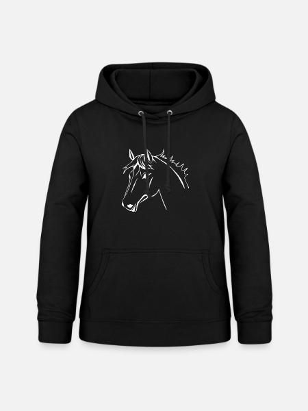 Pferde T-shirt Geschenk Reiter - Frauen Hoodie - Schwarz