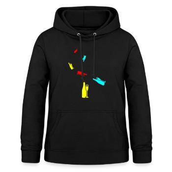 Rotwein Symbol - Frauen Hoodie - Schwarz - Vorne - AI Model Female 172 light (172cm)