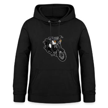 S51 (weiß) // Illustration - Frauen Hoodie - Schwarz - Vorne - AI Model Female 172 light (172cm)