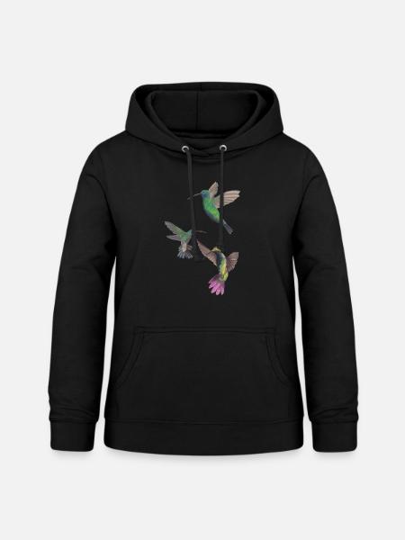 KOLIBRIS - Frauen Hoodie - Schwarz