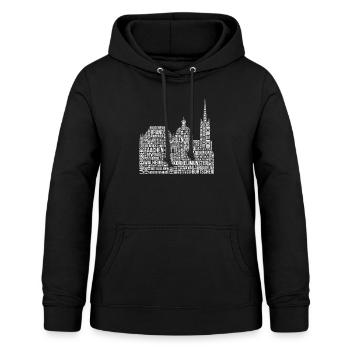 Aachen Stadtteile Design - Frauen Hoodie - Schwarz - Vorne - AI Model Female 172 light (172cm)